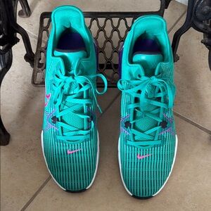 Nike LeBron Size 18 Witness 6 Green and Purple Basketball Sneakers Men Size New